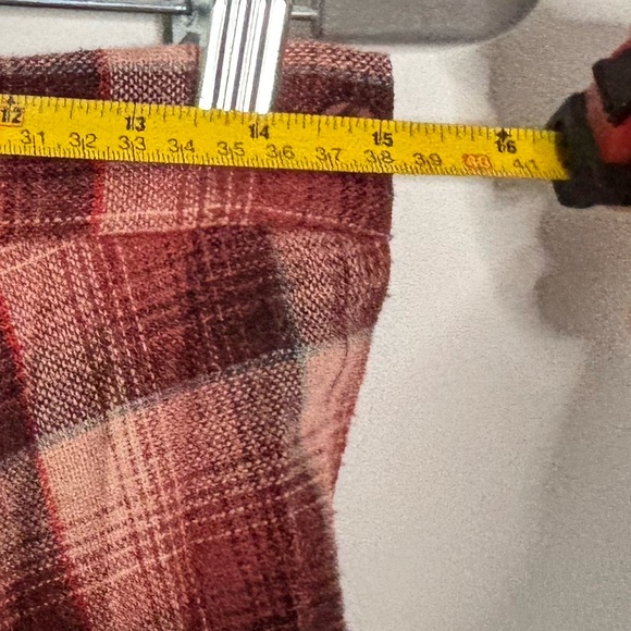 Vintage Pleated Midi Skirt Plaid Wool Blend Size 13/14 Pink/Maroon/Teal - Picture 8 of 10